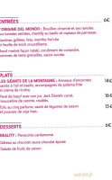 En Bas De La Colline menu