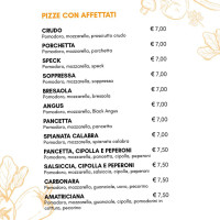 Pizzeria Da Andrea menu
