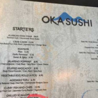 Oka Sushi menu