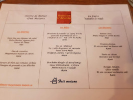 Restaurant L'Aristide menu