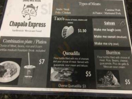 Chapala Express menu