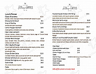 Lillies Latte's Cafe menu