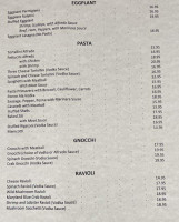 Villa Capri Italian menu