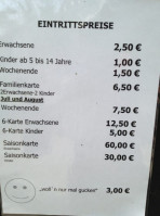 Restaurant Strandbad Wukensee menu