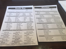 Sushi Kame menu