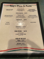 Tony's Pizza Pasta menu