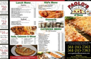 Paolo's Of Boca Pizza And Pasta food