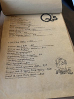 Q's menu