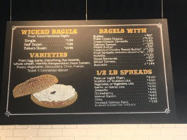 Wicked Bagel menu