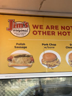 Jim's Original Hot Dog menu
