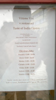Taste Of India Opava menu