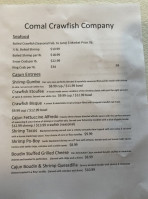 Comal Crawfish Company menu