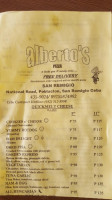 Alberto's Pizza menu