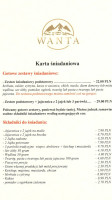 Wanta Zofia Cudzich menu