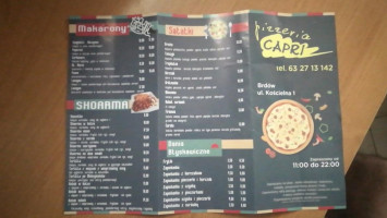 Capri. Kowalczyk S. menu