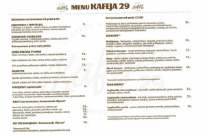 Kafeja 29 menu