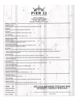 Pier 22 Sushi menu