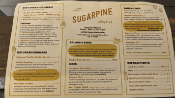 Sugarpine Drive-in menu
