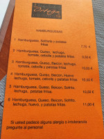Ortega menu