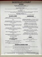 Rozzelle Court menu