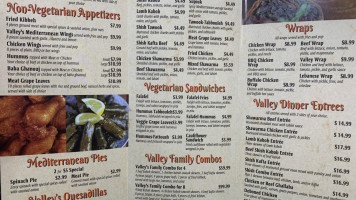 Shawarma Valley menu