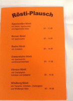 Wildberg menu