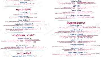 Brasserie 17-Happy Inn Lodge menu