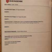 Rheingerbe menu