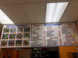 Tacos Wow menu