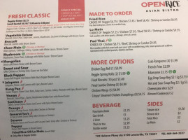 Openrice Asian Bistro Lewisville menu