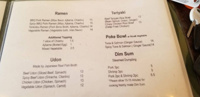 Sushi Genki menu