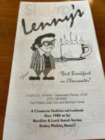Lenny's menu