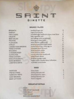 Saint Dinette menu