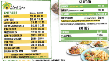 Island Spice Grill And Wings menu