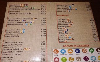 Cafeteria El Templario menu