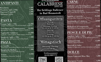 Pizzeria Sorelle Calabrese Bad Bramstedt menu