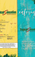 Tropical Sensation menu