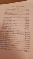 Portuguese Tavern menu