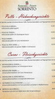 Sorrento menu