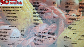 Queen’s Cajun Seafood menu
