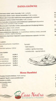 Casa Nostra E Pizzeria menu