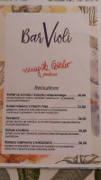 Barvioli menu