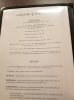 Mainely Mexican menu