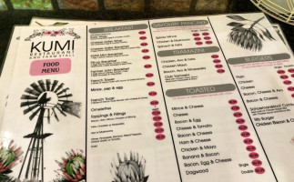Viva Kumi Resturaunt menu