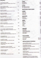 Palace Pool Deck Restaurant And Snack Bar menu