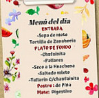 Casa Vrinda Lima menu