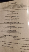 AJ's Oldtown Steakhouse Tavern menu