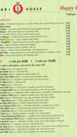 Wasabi House menu