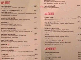 Brio İtalian menu