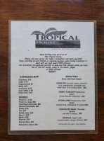 Tropical House Bistro menu